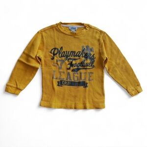 Old Navy Boys Mustard Yellow Football Waffle Thermal XS (5)